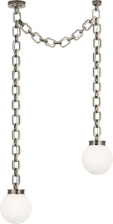 Bellamy 2 Light Statement Chain 8" Globe Chandelier
