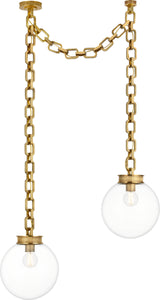 Bellamy 2 Light Statement Chain 12" Globe Chandelier