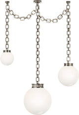 Bellamy 3 Light Statement Chain Multi Globe Chandelier