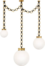 Bellamy 3 Light Statement Chain Multi Globe Chandelier