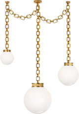 Bellamy 3 Light Statement Chain Multi Globe Chandelier