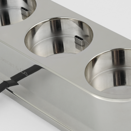 Quad R45 Universal Charging Station in Nickel