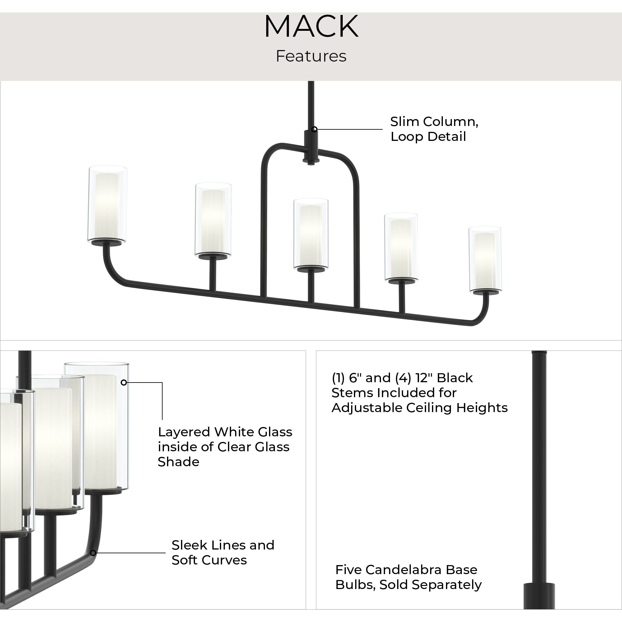 P400476-31m 5-L Linear Chandelier
