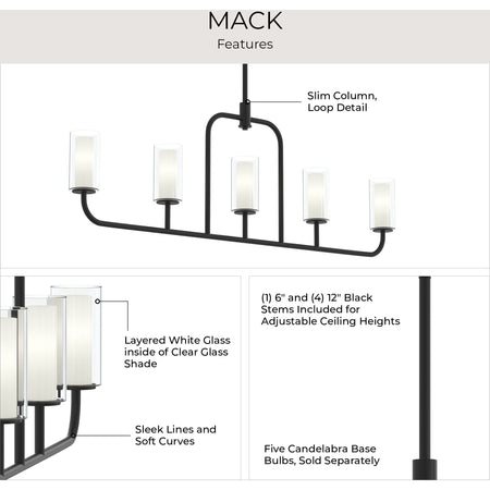 P400476-31m 5-L Linear Chandelier