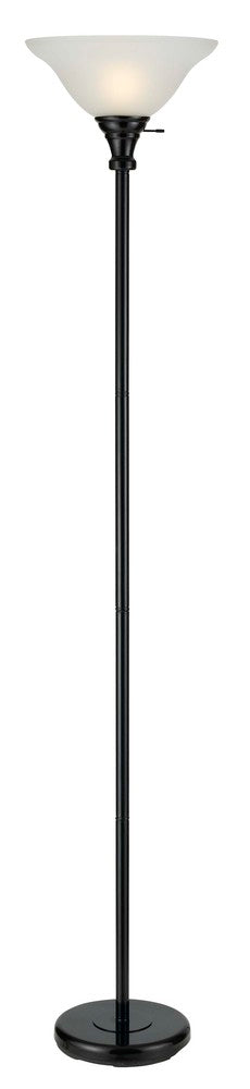 150W 3Way Torchiere W/ Glass Shd
