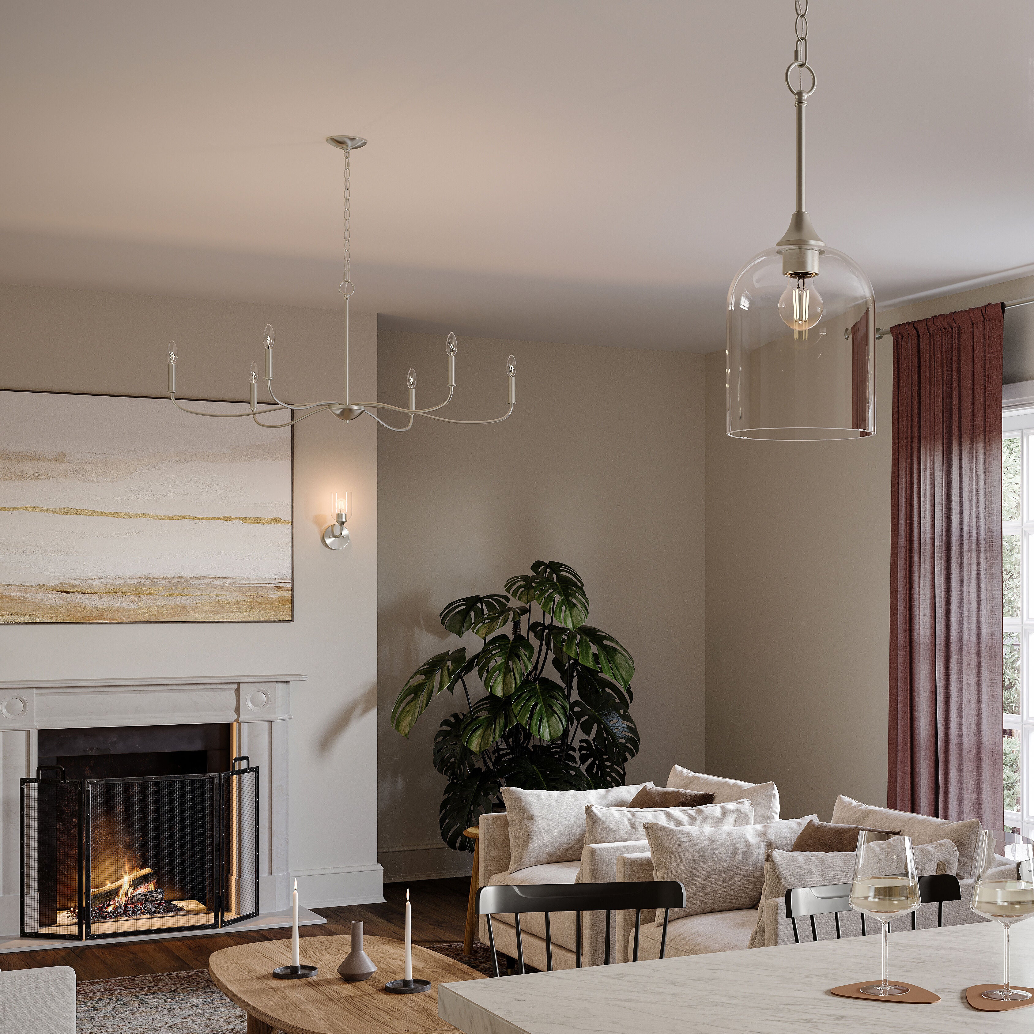 P400464-31m 6-L Large Chandelier