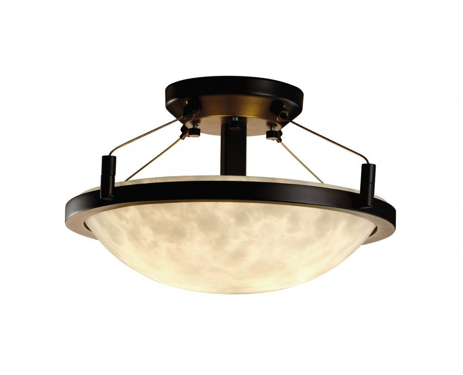 Traditional Bowl Semi-Flush Mount from the Ring Family Collection