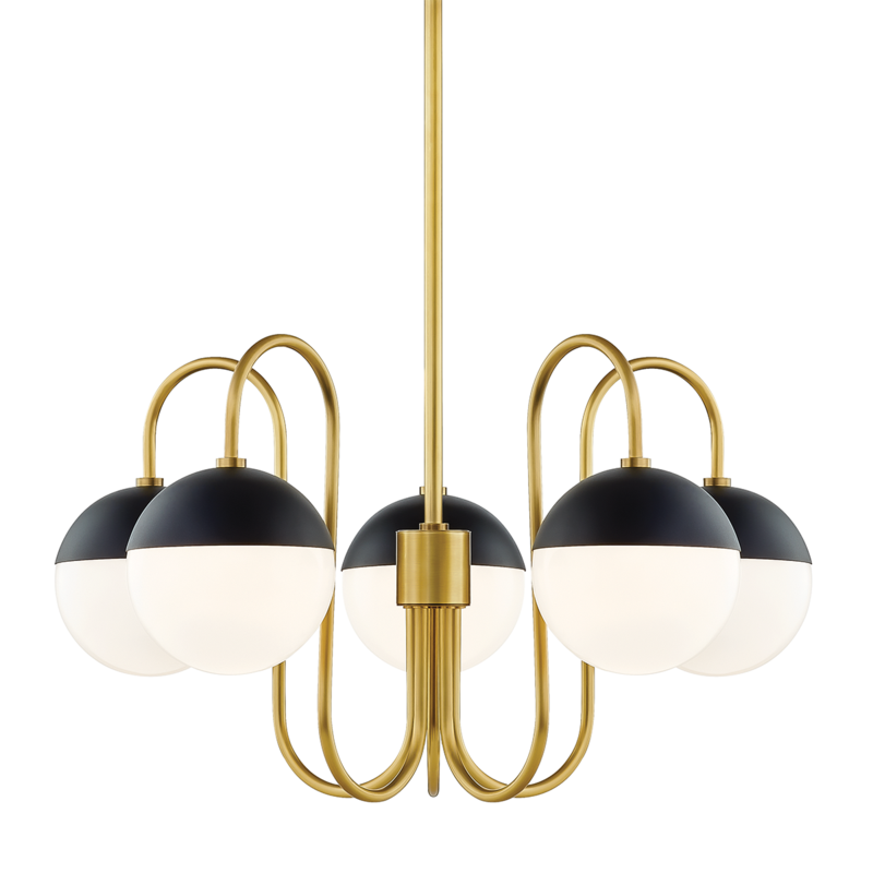 Contemporary 5 Light Chandelier from the Renee Collection