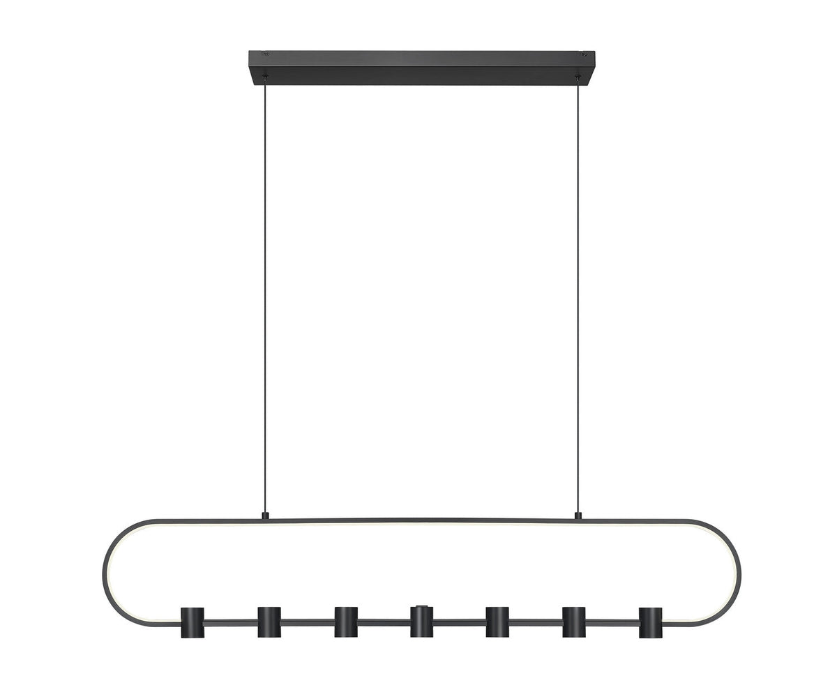 Z-Lite Saros 7 Light Linear Chandelier 4101-54L-MB-LED - alternate view 1