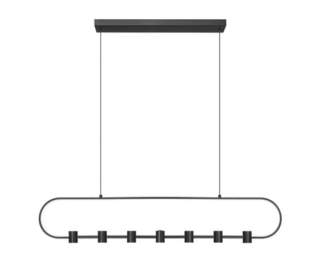Z-Lite Saros 7 Light Linear Chandelier 4101-54L-MB-LED - alternate view 1