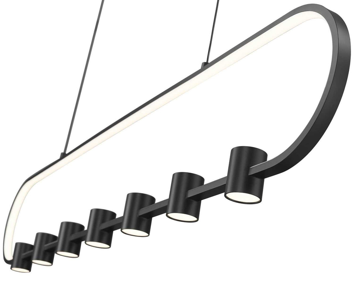 Z-Lite Saros 7 Light Linear Chandelier 4101-54L-MB-LED - alternate view 2