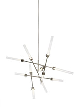 Contemporary 12 Light Chandelier from the Linger Collection