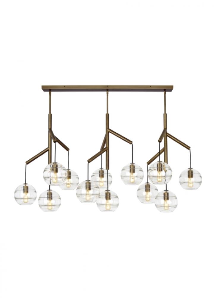 Contemporary 12 Light Chandelier from the Sedona Collection