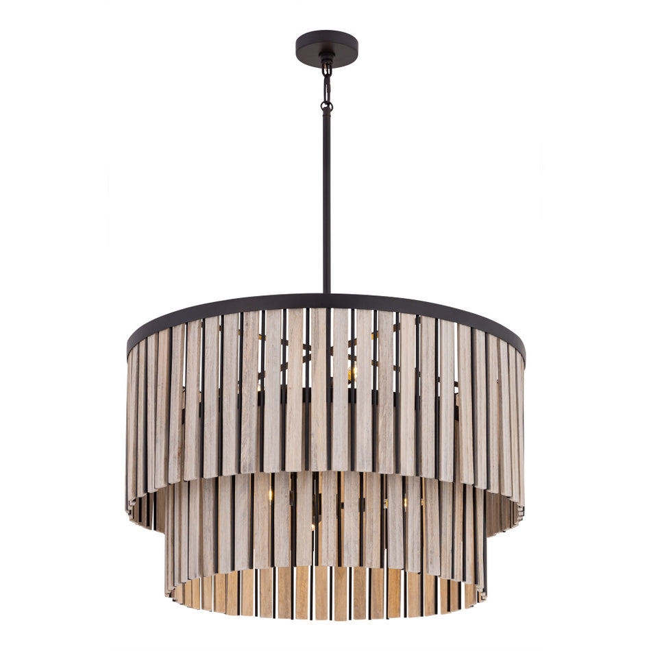 Transitional Drum Shade Pendant from the Esbelta Collection