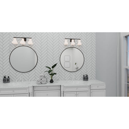 Transitional Vanity Light from the Stetson Collection
