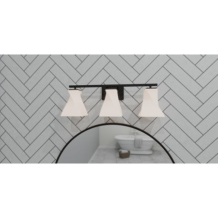 Transitional Vanity Light from the Stetson Collection