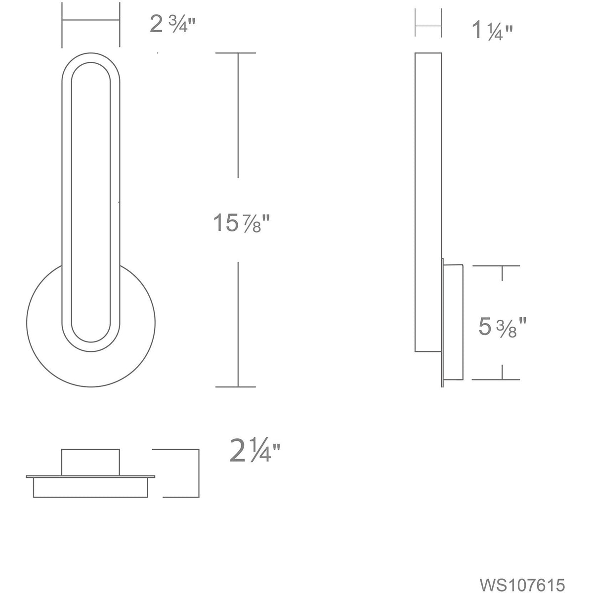 SERENA 15IN WALL SCONCE WAC HOME