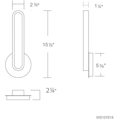 SERENA 15IN WALL SCONCE WAC HOME