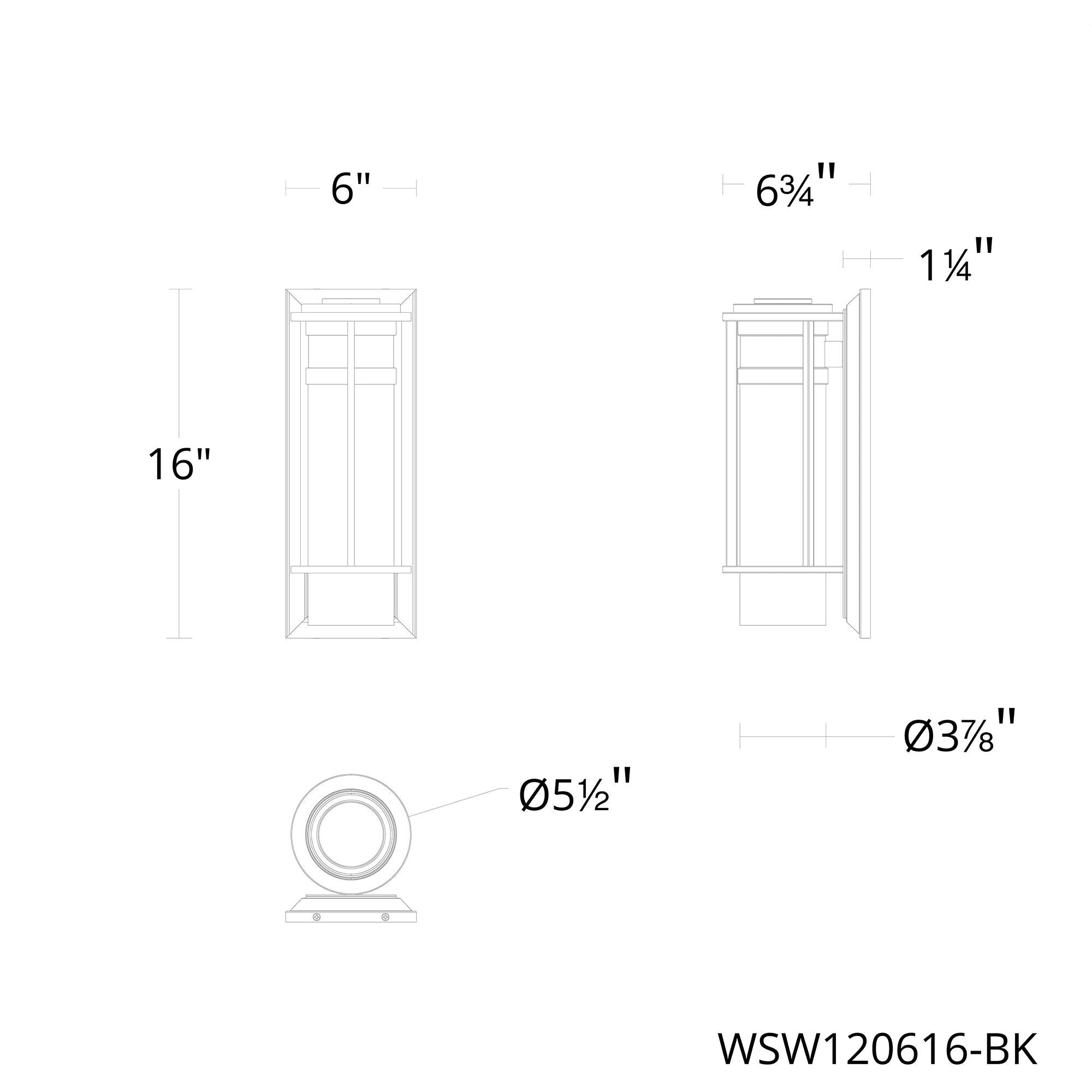 OFFSHORE 16IN OUTDOOR SCONCE 4CCT